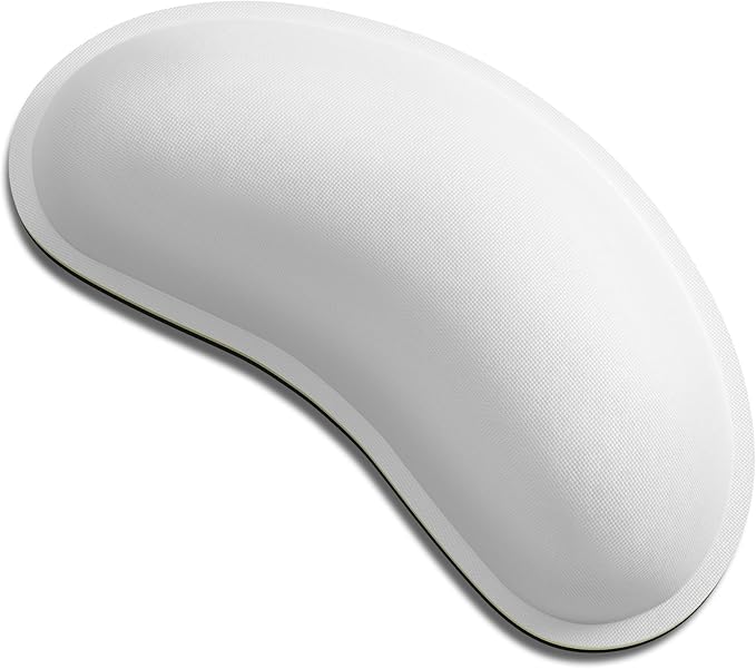 Dapesuom Mouse Wrist Rest, Ergonomic Memory Foam Mouse Wrist for Computer Desk Mats Support, Hand Rest Pad Cushion for Gaming, Office, Laptop, Men, Women, Pain Relief & Easy Typing, Ivory White