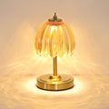 Tulip Small Table Lamp, 5200mAh Cordless Touch Control Mini Table Lamp with 3 Color Temps & Stepless Dimming, Perfect for Small Spaces Like Dressers, Bedsides, Bookshelves (Amber Tulip)