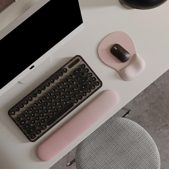 DEMON CHEST ErgoComfort Gel Wrist Rest Mouse Pad-Ergonomic Office Mousepad with Wrist Support-Non-Slip, Design Desk Accessories Mat for Home&Game Decor (02Pink Serenity)