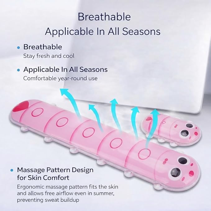 Cute Ergonomic Gel Jelly Wrist Rest for Office & Gaming, Support to Relieve Wrist Fatigue, Non-Slip Gel Pad for All-Day Typing Comfort, Won’t Flatten or Lose Shape After Long-Term Use