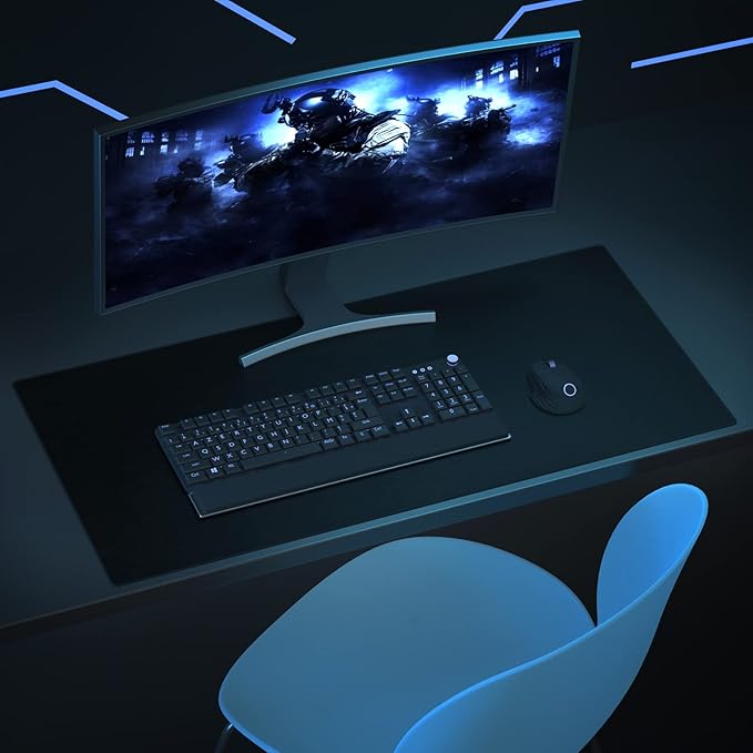 Large Mouse Pad, 36x17 in Gaming Mouse Mat,Waterproof and Non-Slip Desktop Pad for Computer Keyboard,Black,XL