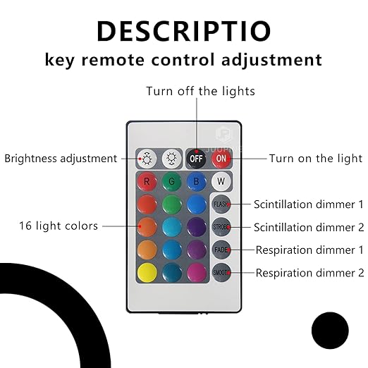 Bulto 4Pcs LED Lamp Kit 001 16 Color for Bambu Lab 3D Printing, RGB Remote Control DIY LED Light Kit - Monitor Light Bar for Bambu Lab Makerworld/Anycubic/Makeronline, 5V USB Powered