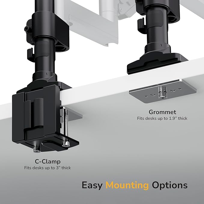 Mount-It! Ultrawide Monitor Arm, Heavy-Duty Gas Spring Desk Mount for 17–35” Curved Screens up to 33 lbs, Full Motion Height Adjustable Monitor Arm with USB 3.0 & Audio Ports, VESA 75/100/200