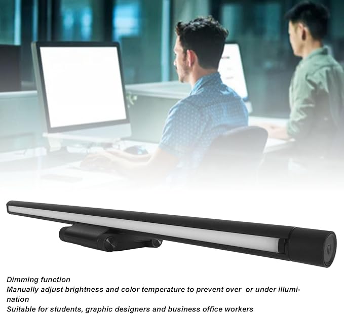 Computer Monitor Lamp, Dimmable Screen Monitor Light Bar, USB Powered LED Computer Screen Lamp for Students, Graphic Designers and Business Workers