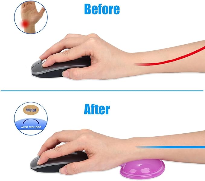 Gel Keyboard & Mouse Wrist Rest Set - Keyboard Wrist Rest Pad & Mouse Support for Office Gaming Pad Computer Laptop Ergonomic Comfortable- Pad Set (Mouse Support Only)