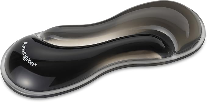 Kensington Slim Duo Gel Mouse Wrist Rest Support Cushion for Low Profile Mice & Trackballs, Ergonomic Mouse Wrist Support, Comfortable Non-Skid Gel, Gray 7.56" x 2.83" x 0.87" K62438NA