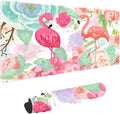 Pink Flamingos Non-Slip Rubber Large Mouse pad for Desk,Large Gaming Mouse Pad XXL Extended Mouse pad with Stitched Edges Non-Slip Base Water Resist Pad Desk Mat 35.4x15.7inch