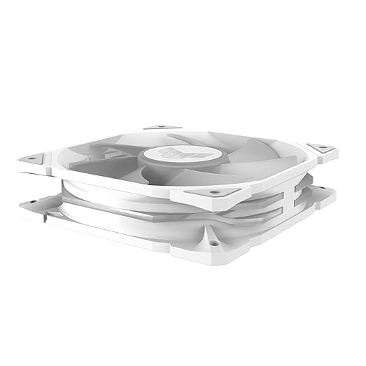 ASUS TUF Gaming TR120 120mm ARGB White Fan Triple Pack 28mm Fan Frame, 3.3mm H2O high Static Pressure, 77.4 CFM Airflow, Double-Layer LED Array, Flexible Side Pattern, Aura sync, PWM Control