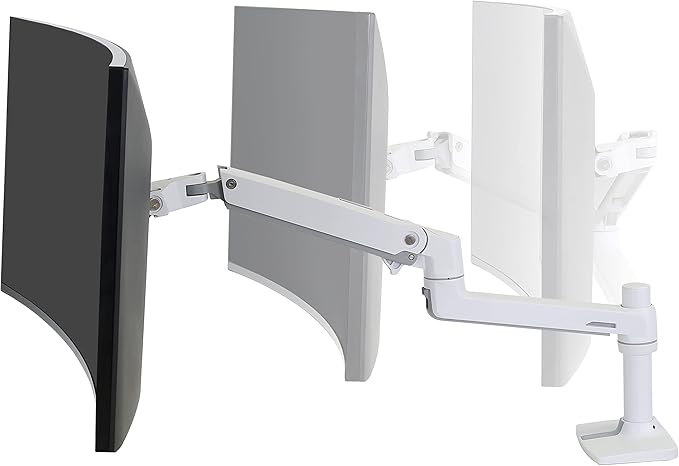 Ergotron – LX Monitor Arm, Single Monitor Desk Mount – fits Flat Curved Ultrawide Computer Monitors up to 34 Inches, 7 to 25 lbs, VESA 75x75mm or 100x100mm – White