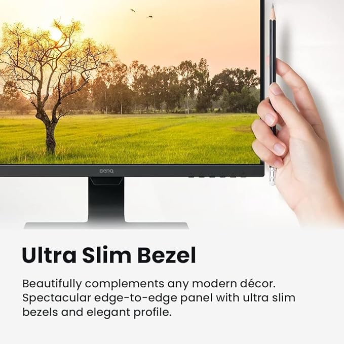 BenQ GW2780 Computer Monitor 27" FHD 1920x1080p | IPS | Eye-Care Tech | Low Blue Light | Anti-Glare | Adaptive Brightness | Tilt Screen | Built-in Speakers | DisplayPort | HDMI | VGA
