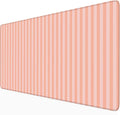 Orange Pink Striped Desk Mat Cute Pastel XXL Large Gaming Mouse Pad Desk Pad Kawaii Aesthetic Cozy Keyboard Laptop Computer Mat Home Office Decor for Women