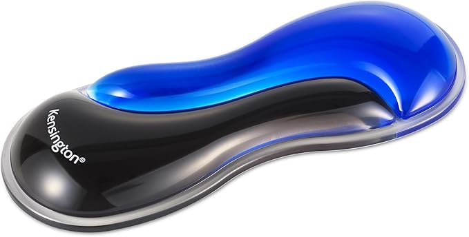 Kensington Slim Duo Gel Mouse Wrist Rest Support Cushion for Low Profile Mice & Trackballs, Ergonomic Mouse Wrist Support, Comfortable Non-Skid Gel, Blue 7.56" x 2.83" x 0.87" K62439NA