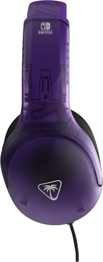 Turtle Beach Airlite Fit Wired Gaming Headset: Officially Licensed for Nintendo Switch, Nintendo Switch Lite & OLED Model - Flip-to-Mute Mic, Over-Ear Comfort Cushions, 40mm Speakers - Ghost Purple