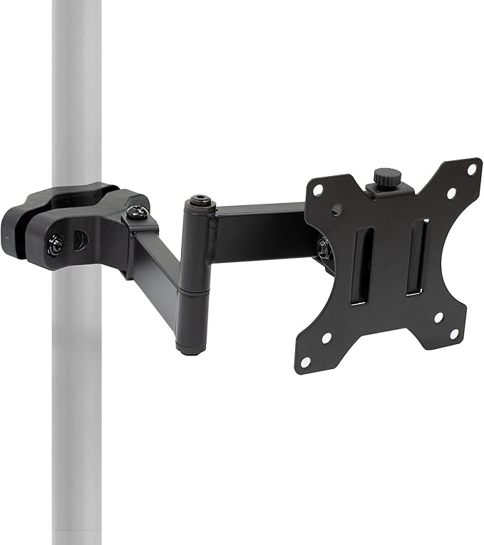 Mount-It! Universal Full Motion Steel Pole Mount with Articulating Arm and Removable VESA Plate for 17 to 32 Inch Monitors & TVs, VESA 75x75 & 100x100 Compatible, Black (MI-391)