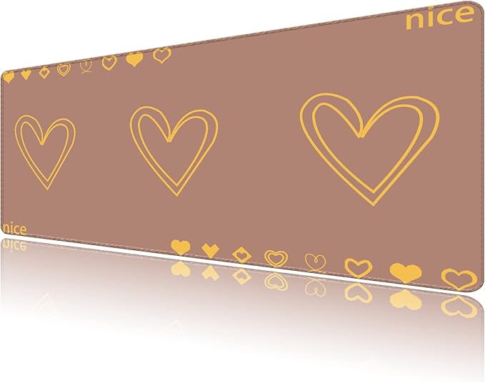 Extended Large Computer Gaming Mouse Pad Desk Mat(31.5×15.7 in),Desk Pad with Non-Slip Base and Stitched Edges,Suitable for Work Office Large Gaming Mouse Pad Desktop Pad (A20-Brown)
