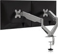 Suptek Dual Monitor Mount Stand-Height Adjustable Gas Spring Monitor Arm Desk Mount for 2 Computer Screens 17 to 32 inches - Each Arm Holds up to 22lbs,Silver(MD8SPS)