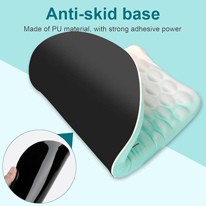 Ergonomic Sloped Mouse Pad with Massage Wrist Rest, Wrist Mouse pad with Memory Foam Non-Slip PU Base, Mouse Pad with Wrist Support for Wireless Mouse & Desk, Y Make it Happen