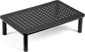 Monitor Riser Desktop Stand, Flat Screen TV Monitor Stand Riser, Sturdy Metal Laptop Computer Monitor Stand Shelf for Printer, iMac, 3 Height Adjustable PC Stand with Mesh Platform