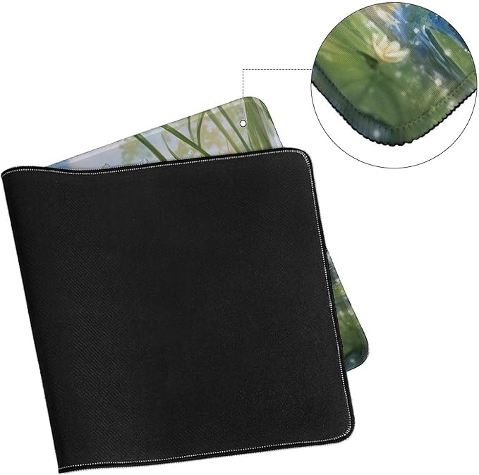 Large Ergonomic Gaming Mouse Pad Playful Ducklings in Pond - Cute Waterfowl Theme with Non-Slip Base Water-Resistant Surface and Stitched Edges 40X75cm