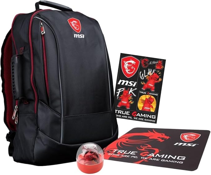 msi Y17 Dragon Fever Summer GE Gaming Backpack/Lucky Edge of the Cup/True Mousepad/True Gaming Sticker Set