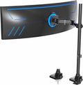 VIVO Single Ultra-Wide Monitor Extra Tall Desk Mount for up to 49 inch Ultrawide Screens, Clamp-on Adjustable Stand Holds 44 lbs, VESA up to 100x100mm, Black, STAND-V100T