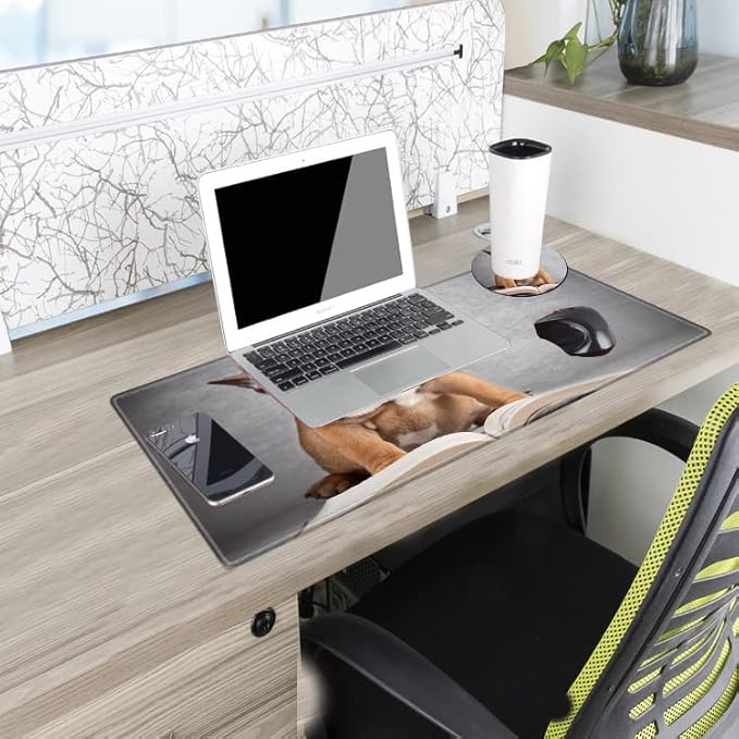 Large Mouse Pad 24x12 inch Desk Mats on Top of Desks Pad Gaming Mousepad Owl Long Extended Desk Protector Mat Big Laptop Mat for Wireless Mouse Non Slip Work Computer