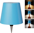 Wireless Bottle Lamp, Rechargeable Stepless Dimming LED Wine Bottle Lights with 3 Color Temperatures for Desk or Bar - Blue