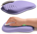 Hokafenle Ergonomic Wrist-Hugging Mouse Pad Wrist Support, U-Shaped Holding Wrist Rest Mousepad for Carpal Tunnel Pain Relief with Cushioned Memory Foam Slope Massage Bulge (10.2x8.3 in,Lavender)
