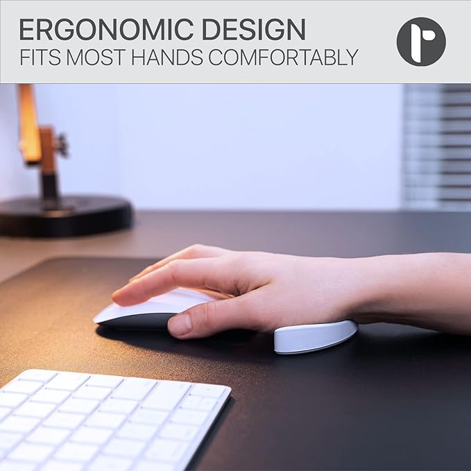 Glider V3 2025 Ergonomic Mouse Wrist Rest, Sliding Palm Wrist Support for Computer Work, Lightweight Gliding Wrist Pad for Carpal Tunnel Comfort, Office Desk Setup and Home Workspace Accessory, Gray