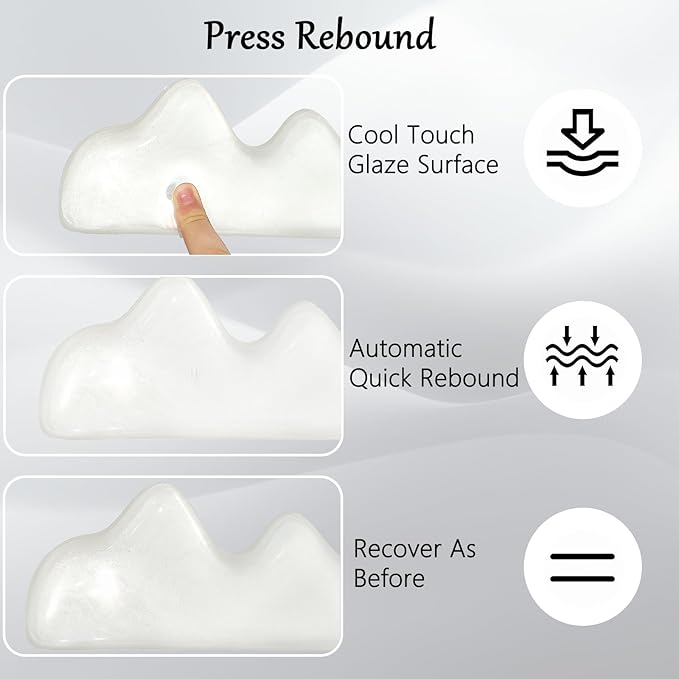 Gel Keyboard and Mouse Wrist Rest Set Abstract Clear Keyboard Wrist Rest Transparent Ergonomic Cute Minimalist Mountain Silicone Non-Slip Mouse Wrist Pad Support for Computer Gaming Home Office