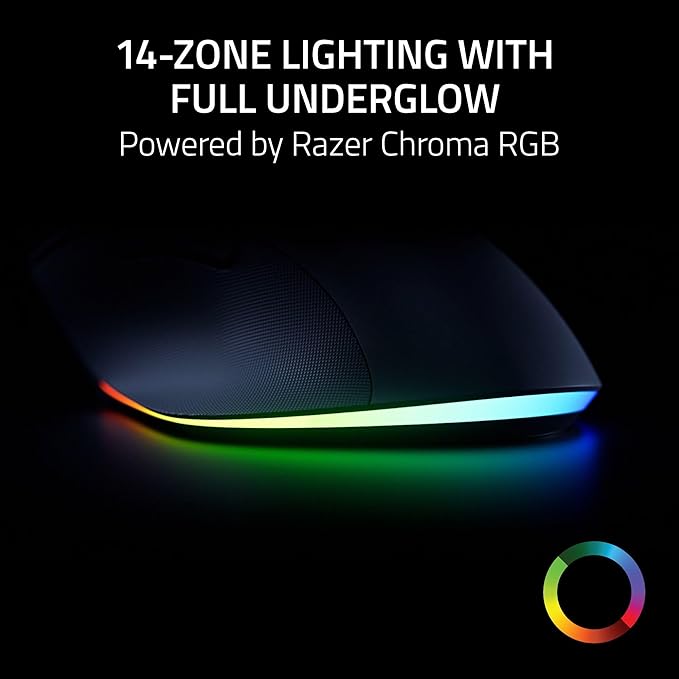 Razer Pro Click V2 Wireless Mouse: Right-Handed Ergonomic Design with Thumb Rest - AI Prompt - Long Battery Life - Multi Device Connectivity via 2.4GHz, Bluetooth, or USB C Wired Mode - Chroma RGB
