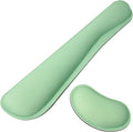 Wrist Rest for Computer Keyboard and Mouse, Ergonomic Design Wrist Support Pad for Keyboard, Soft Memory Foam Desk Pads Support Hand and Arm Easy Typing & Comfort, 2 Piece Pad, Green