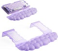 Ergonomic Keyboard Wrist Rest,Adjustable Tilt Stand Combo,Purple Acrylic Cloud Comfort Wrist Support, Customizable Width Riser for Home,Office Desk - Portable Comfortable Typing (Purple)