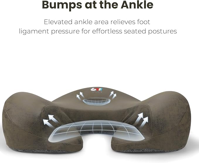 Meditation Cushion & Yoga Seat for Meditation - Cross Leg Floor Cushion for Meditator at Home, Ergonomic Comfortable Memory Foam Zafu Relieves Numbness Tailbone & Hip Pain from Long Sitting.