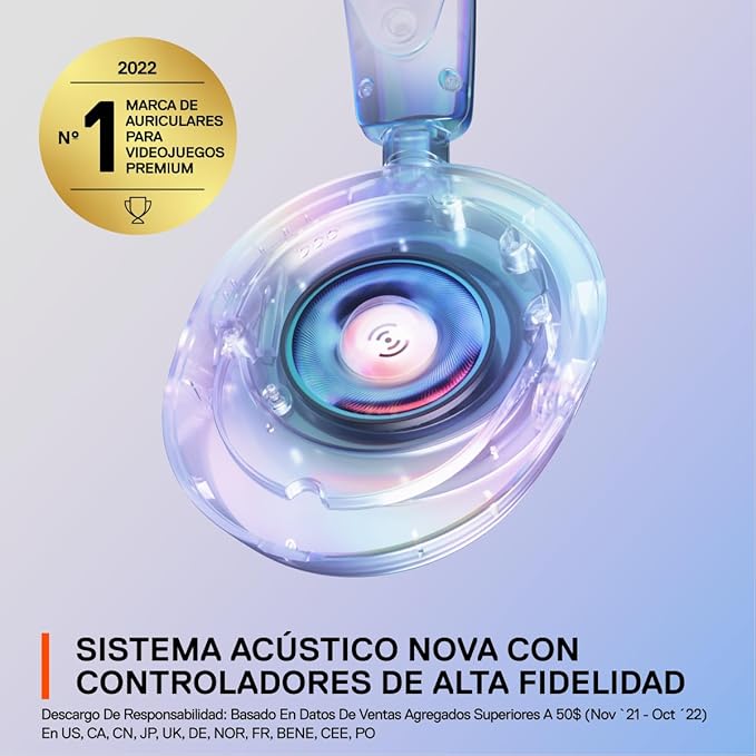 SteelSeries Arctis Nova 1P Multi-System Gaming Headset — Hi-Fi Drivers — 360° Spatial Audio — Comfort Design — Durable — Lightweight — Noise-Cancelling Mic — PS5/PS4, PC, Xbox, Switch - White