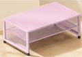 2-Tier Computer Monitor Stand Riser, Desk Organizer for Monitor, Printer & Laptop Stand, Desktop Workspace Organizers for Office Supplies(Pink)