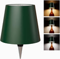 Wireless Bottle Lamp, Wireless Bottle Lamp Shade with 3 Color Temperature, Rechargeable Stepless Dimming LED Wine Bottle Lights for Any Bottle, Desk Lamp for Bedroom Restaurant Bar -Green