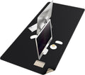 MAIDERN Leather Desk Mat Large XL, 67” x 35.4” Reversible Office Desk Pad Mat, Cork & Leather Large Mouse pad for Desk, Waterproof Computer Desk Mat for Gaming Home Office (Black)