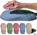 Ergonomic Raised Mouse Pad Wrist Support with Bilateral Slope Memory Foam Mousepad for Wrist Rest and Carpal Tunnel 11.8x7.9〃 Stone Blue