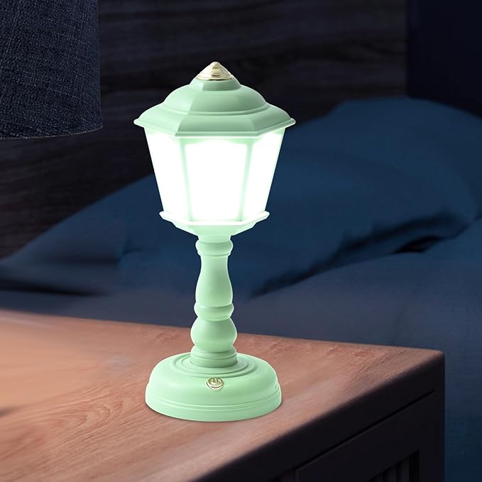 Mini Desk lamp Vintage, LED Desk Lamp Dimmable Table Lamp Reading Lamp with USB Charging Port, Sensitive Control, Eye-Caring Office Lamp,Very Beautiful Decorative Desk lamp (Green)