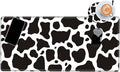 Cow Print Mouse Pad 24x12 Inch Mousepad Black and White Desk Pad Large Gaming Desk Mat Long Protector Mat Big Non Slip Laptop Mat for Wireless Mouse Work Computer