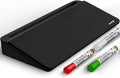 Chalkola Black Glass Desktop Whiteboard with Storage - Dry Erase Board, Work Desk Organizers, Computer Keyboard Stand, Home Office Desk Accessories, Workspace Desktop Buddy + 3 Markers