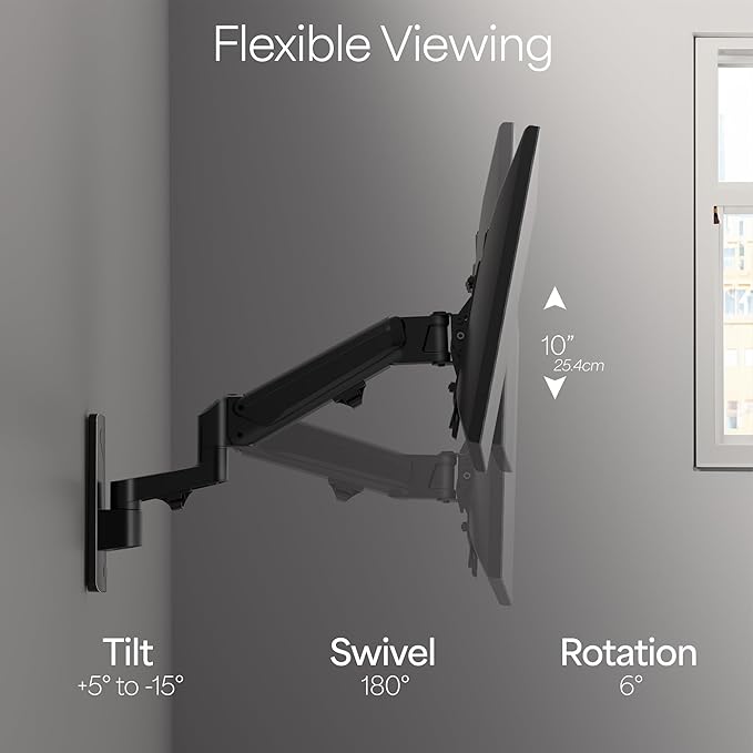 VIVO Premium Aluminum Single TV Wall Mount for 23 to 43 inch Screens, Adjustable Arm, Fits up to VESA 200x200, MOUNT-G200B