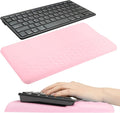 Keyboard Wrist Rest with Ergonomic Height - Computer Keyboard Stand & Soft Cushioned Pad for Wrist - Non-Slip Typing Support for Office, Gaming & Home (Pink)