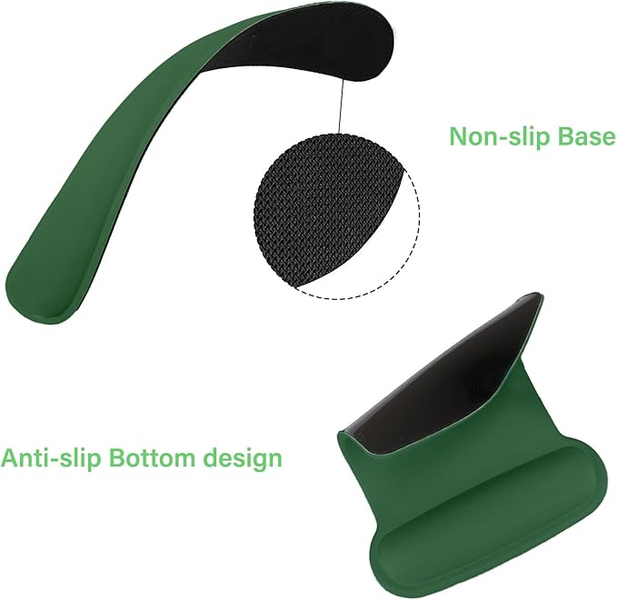MOSISO Wrist Rest Support for Mouse Pad & Keyboard Set, Ergonomic Mousepad Non-Slip Base Home/Office Easy Typing Cushion with Neoprene Cloth & Raised Memory Foam, Jungle Green