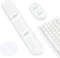 Ospelelf Cloud Mouse Pad with Wrist Rest Set Gel Ergonomic Keyboard Wrist Support Anti-Slip Rubber Bottom Office Women Desk Accessories for Computer, Laptop and Gaming, Clear