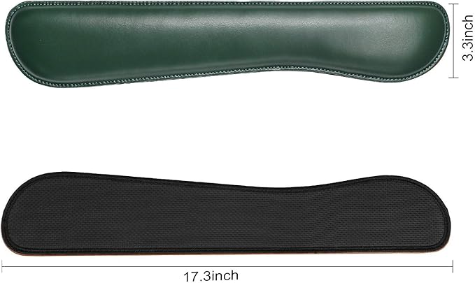 RICHEN Ergonomic PU Leather Keyboard Wrist Rest and Mouse Pad with Wrist Support, Memory Foam Set for Computer/Laptop,Gaming and Office, Comfortable for Easy Typing (Dark Green)