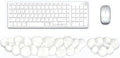 Gel Cloud Wrist Rest for Keyboard and Mouse, Clear Cloud Keyboard Wrist Rest Set, Ergonomic Cloud Wrist Support for Typing, Cute Wrist Pad for Office, Gaming, Computer, Laptop