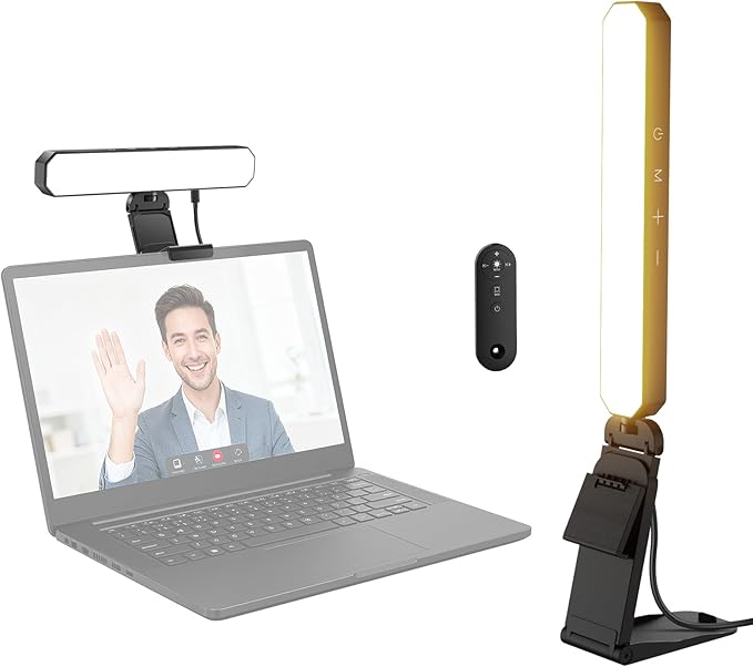 NEEWER Basics 6W Monitor Light Bar with Stand/Remote/Touch Control, Bi Color Dimmable LED Lamp for Home Office Desk Video Conference Lighting Computer Laptop Webcam Zoom Gaming Streaming Reading, L10