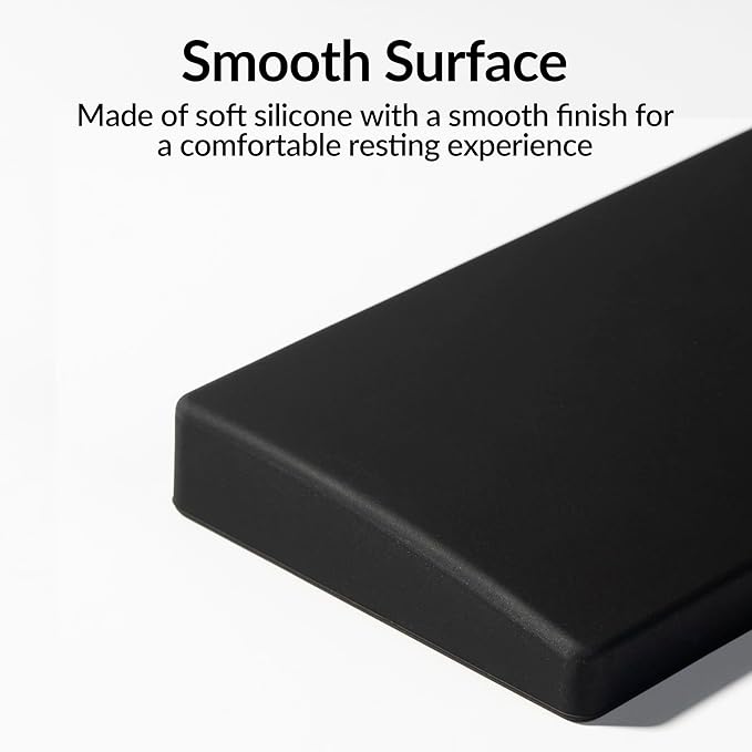 Silicone Wrist Rest for Keychron K10 Pro / K10 Max/ K10 HE / Q6 / Q6 Pro / Q6 Max / Q6 HE / V6 / V6 Max, 17.6" Non-Slip Palm Rest, 100% Full-Sized Mechanical Keyboards Support with Typing